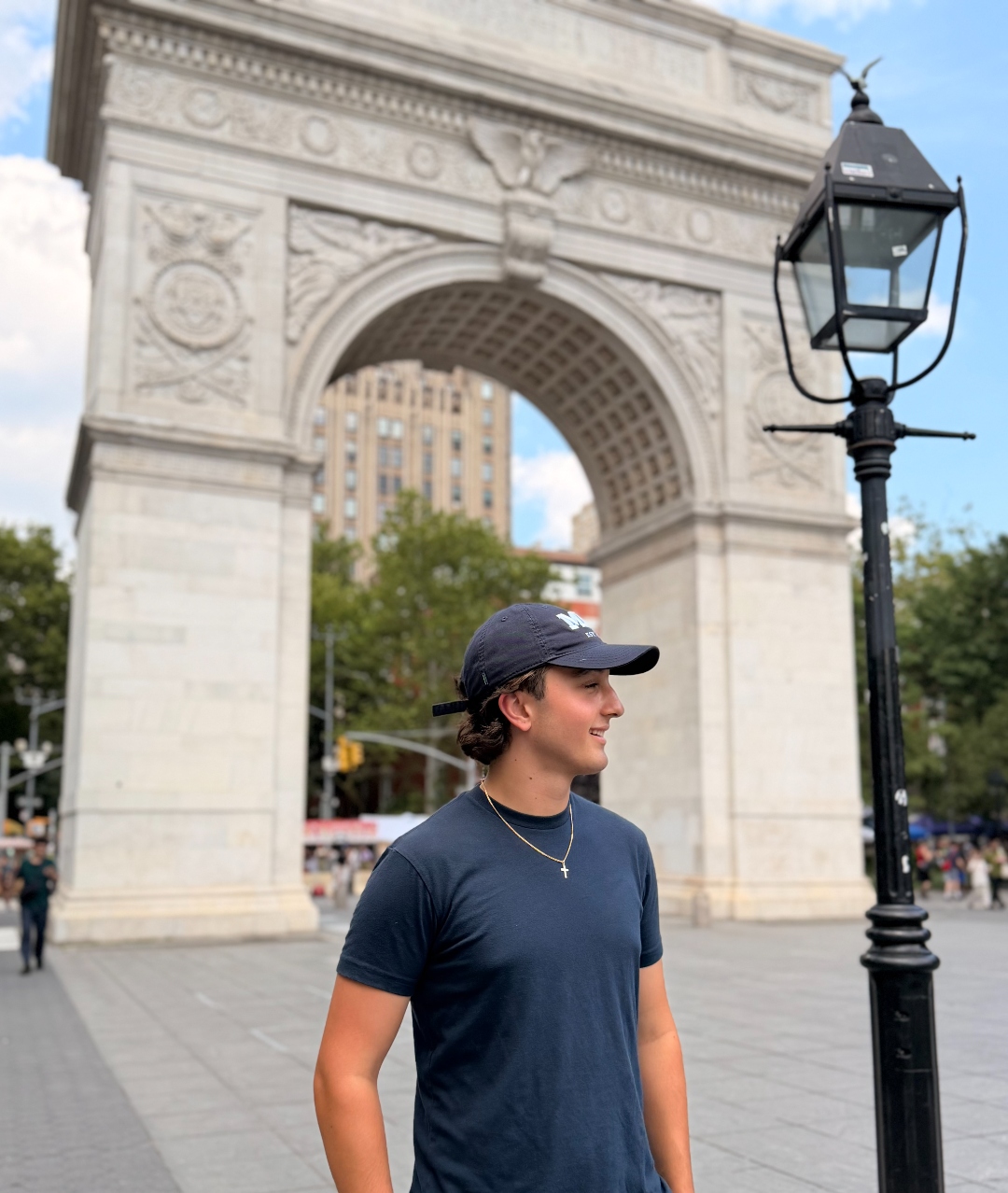 Christian Azaret at Washington Square Arch, New York City